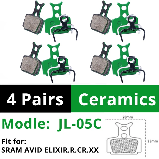 05C 4 Pairs Ceramics MOTSUV 4 пары 8 шт. керамические велосипедные тормозные колодки MTB велосипедные гидравлические дисковые части для SRAM AVID M365 M395 M445 M447 MT200 M375 - Цвет: 05C 4 Pairs Ceramics