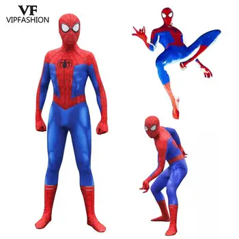 

VIP FASHION New Era Peter Parker Spider-Man Cosplay Costume Superhero Zentai Suits Adults Performance Costume With Mask