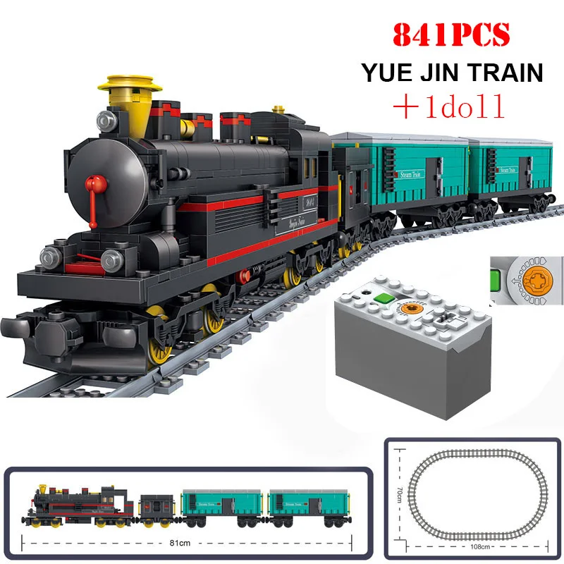 High-Tech Creative City Train Station Building Blocks Toy Set