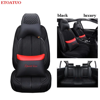 شراء تغطية كاملة سيارة تتميز بكسوة جلدية مصنوعة من البولي يوريثين غطاء مقعد الكتان الألياف مقاعد السيارات يغطي لأودي A6 C5 C6 C7 4f Avant Allroad أودي A7 أودي ...