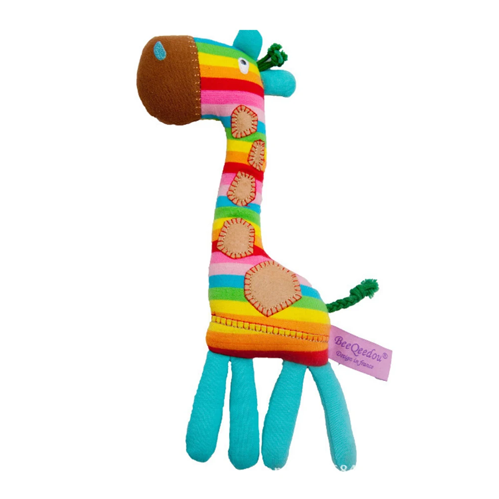 

Tony Lvee Giraffe Shape Cute Funny Soft Baby Rattle Ring Bell Washable Lightweight Infant Handbell Early Educational Toy