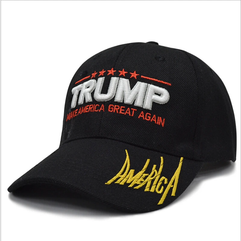 Американский Дональд Трамп, мужская и женская Кепка с вышивкой, черная, красная, модная кепка бейсболка от солнца - Цвет: As Photo Shows