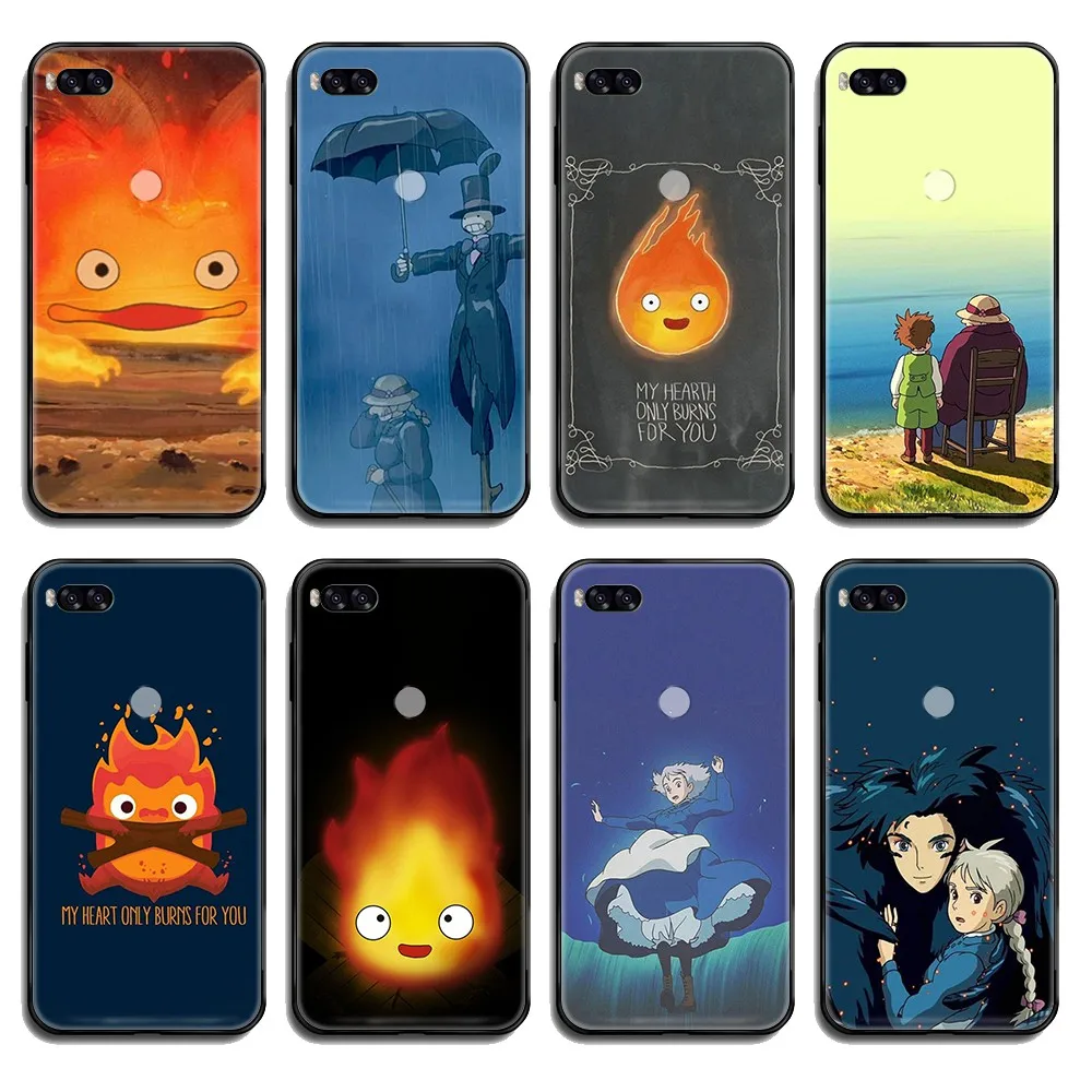 Howl's Moving Castle fashion hoesjes черный чехол для телефона Корпус Xiaomi Redmi Mi Note 3 5 6 8 9 A1 2 Max3 Mix2 X