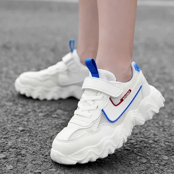 

2020 Girls fashion casual mesh sports travel shoes children's breathable lightweight flat bottom shock absorption running shoes