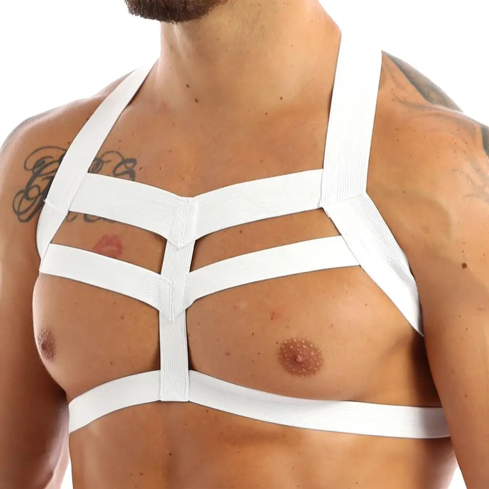 Sexy Bondage Harness Straps Underwear Set Men Elastic Hollow Out Erotic Fetish Costume
