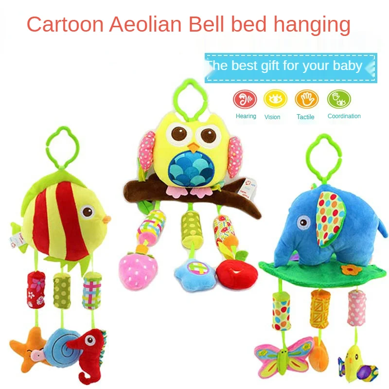 

Baby Rattles Doll Infant Crib Stroller Toy 0-12 months Plush toys Owl Elephant Musical Infant Newborn Bed Hanging Play Baby toy