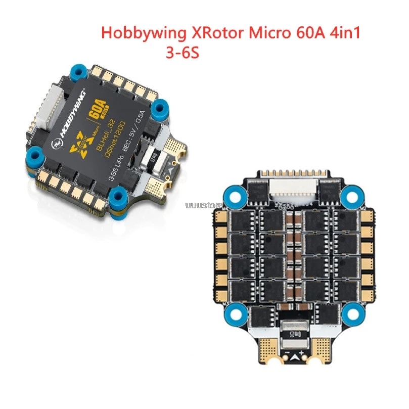 Hobbywing XRotor Micro 60A 4in1 BLHeli32 3-6S ESC for FPV RC Racing Drone Quadcopter DIY Multicopter 30.5*30.5 | Игрушки и хобби