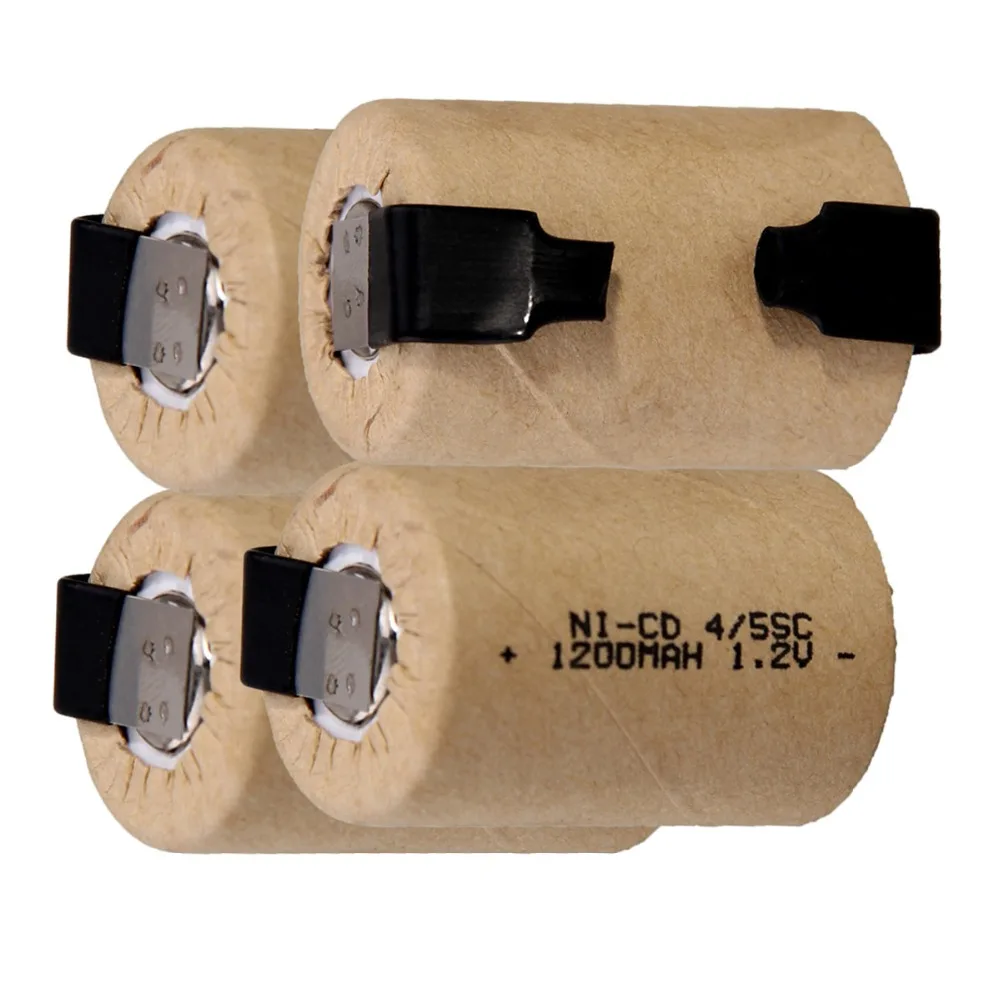 4 шт 4/5SC батареи 1200mah 1,2 v subc nicd батареи случайный цвет