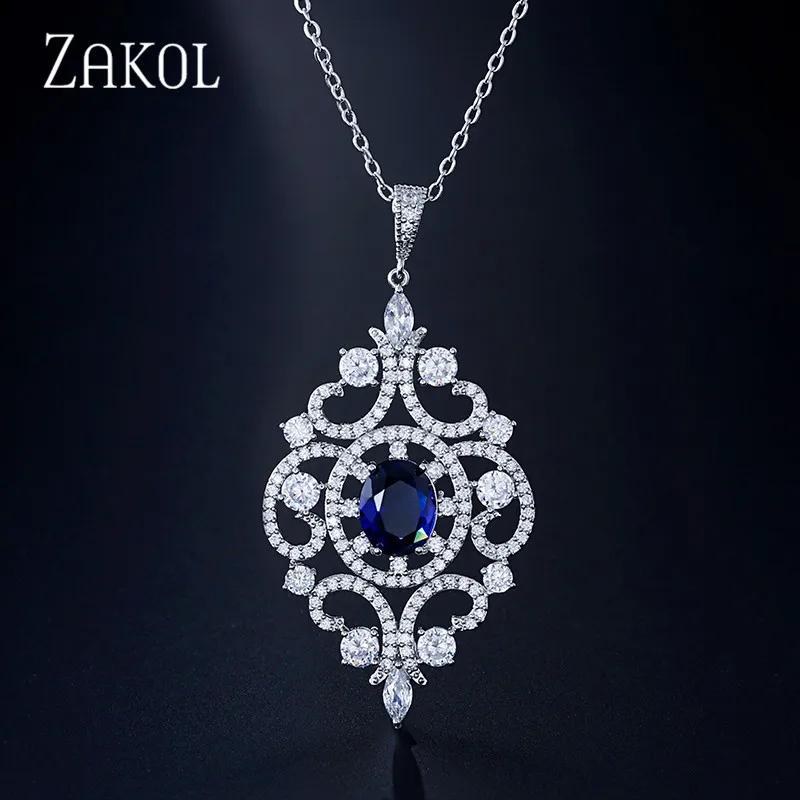 ZAKOL модные элегантные AAA + кубический цирконий Хрустальная люстра свадебные