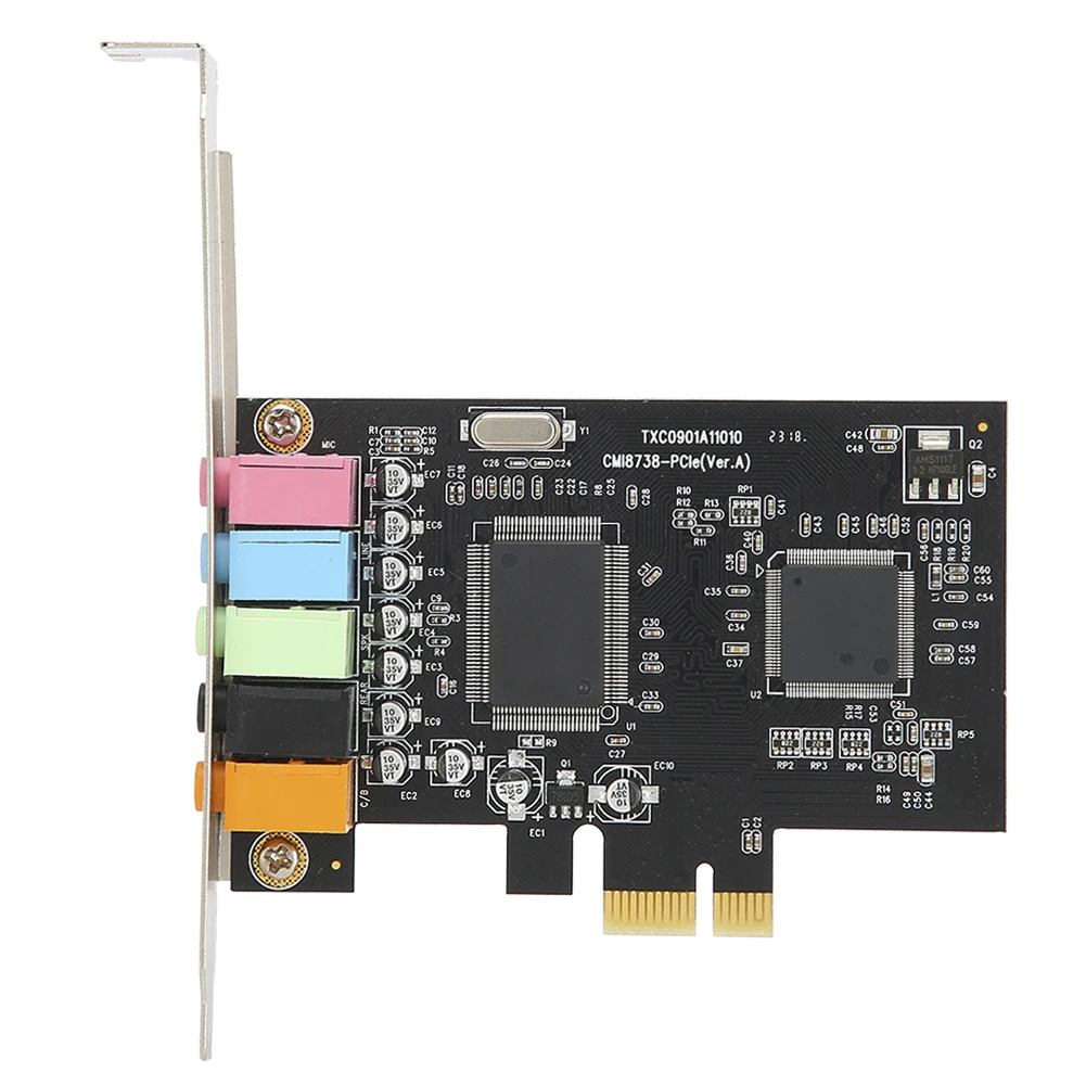 

PCI-E Sound Card 6-Channel CMI8738 Chip PCI-E 5.1 Stereo Audio Accessory for Windows 98 / XP