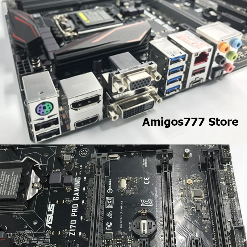 LGA 1151 DDR4 ASUS Z170 PRO игровой рабочего Материнская плата Z170 LGA 1151 для Core i7 i5 i3 DDR4 64G USB3.0 M.2 материнская плата