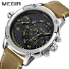 MEGIR nouveau Design chronographe montre de sport mode montres de luxe pour hommes double fuseau horaire montre Relogio Masculino hommes montre à Quartz ► Photo 1/6