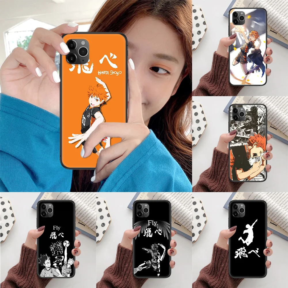 Чехол для телефона Hinata Shoyo Haikyuu аниме iphone 5 6 7 8 S SE plus X XS XR 11 12 mini Pro Max 2020 черный