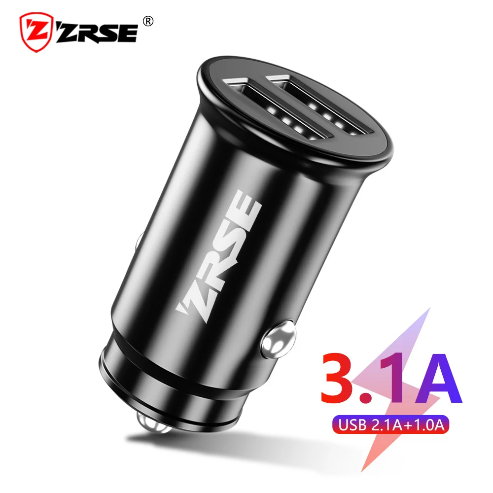 ZRSE 4.8A мини USB Автомобильное зарядное устройство Быстрая зарядка двойной USB Автомобильное зарядное устройство для iPhone samsung S7 S8 S9 мобильный телефон адаптер планшета в автомобиле - Тип штекера: Type 1