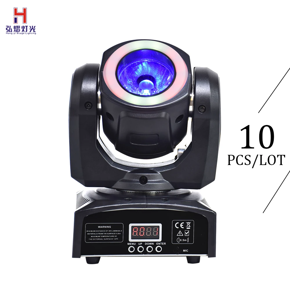 

60W Mini Moving Head Light RGBW 16Channels LED Spot Light DMX-512 Controlled for Disco DJ Show Stage Lighting (10pcs/lot)