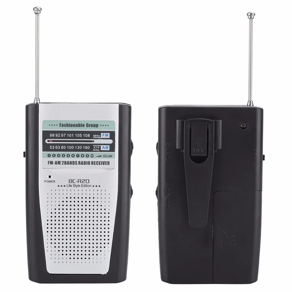 Универсальный для INDIN BC-R21 портативный мини AM FM радио стерео колонки музыкальный плеер двухдиапазонный приемник канал 88-108 МГц антенна - Цвет: BC-R20