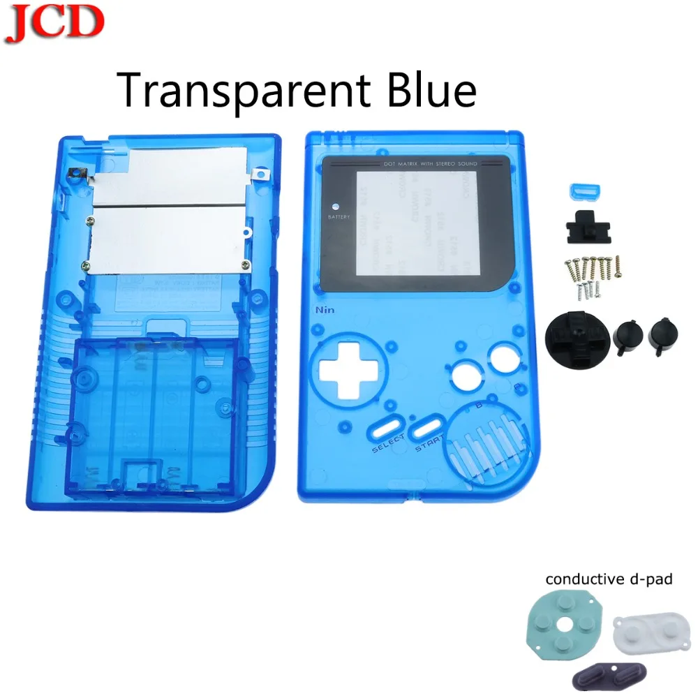JCD прозрачный для Gameboy Классический OEM полный корпус оболочка чехол для nintendo Замена Полный Комплект Корпус для GB DMG GBO