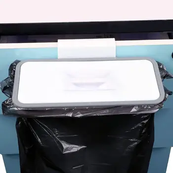 

Cupboard Door White Kitchen Hanging Drawer Garbage Bag Holder Convenient Square Plastic Trash Rack Economic Trash Bag