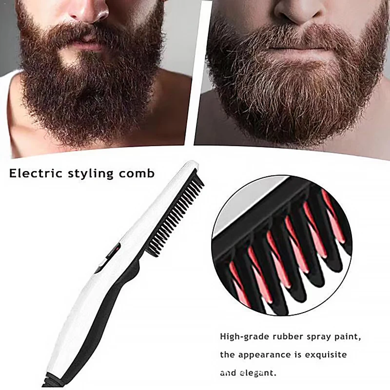 

Multifunctional Hair Comb Brush Beard Straightener Hair Straighten Straightening Comb Hair Curler Quick Hair Styler For Men