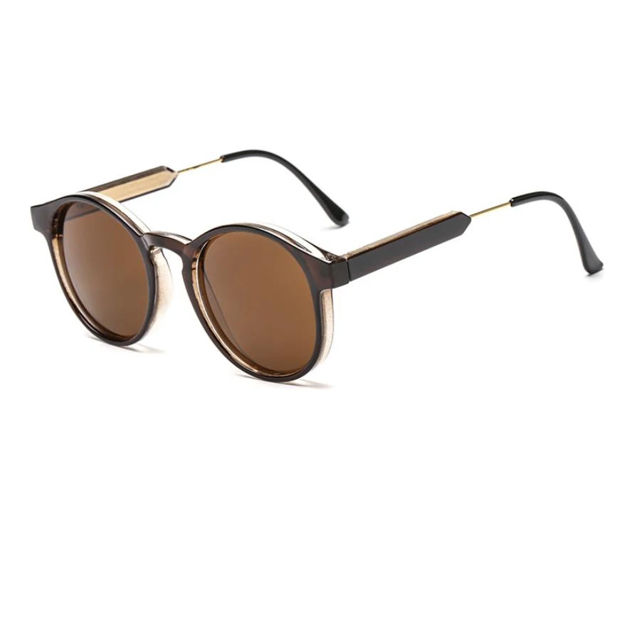 Vazrobe Polarized Mens Sunglasses Women Orange Round Polarizing Sun Glasses for Men Woman Vintage Female Shades UV400 Case Free - Цвет линз: Темно-зеленый