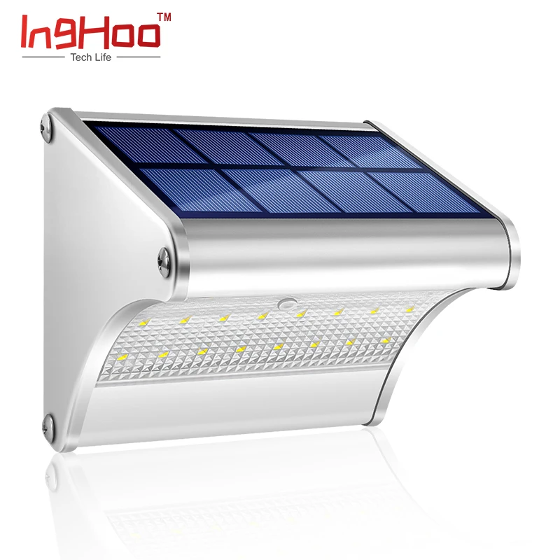 Inghoo лампа на солнечной батарее с датчиком движения Открытый Супер яркий 24LED солнечный светильник s Открытый Солнечный настенный светильник s Открытый для сада, двора и т. Д