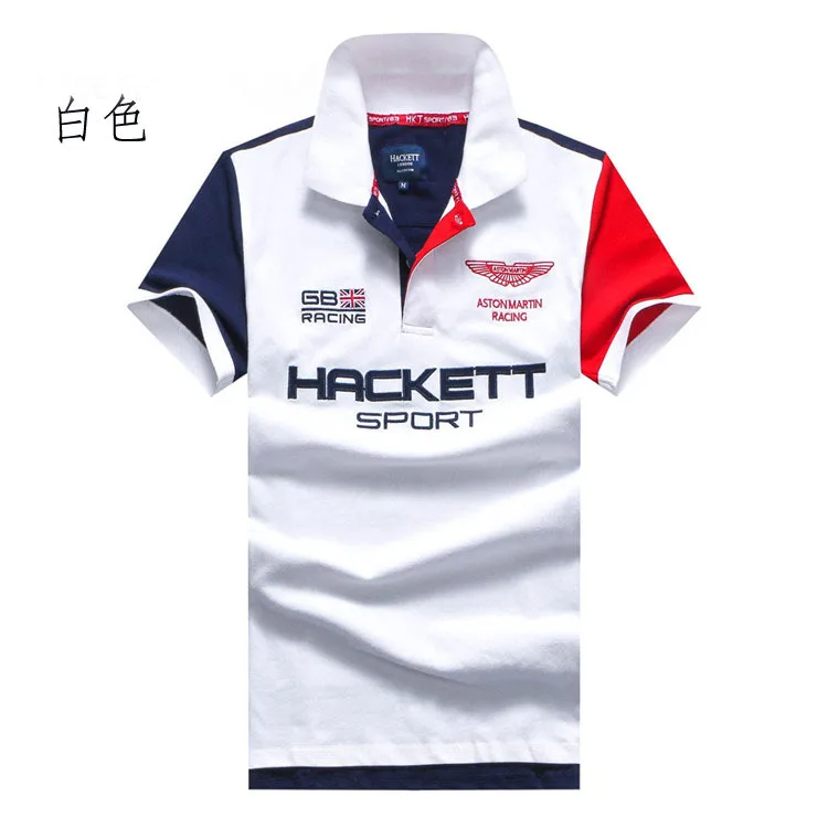 

Summer Hot Selling Embroidered Fold-down Collar MEN'S Polo Shirt-Style Pure Cotton Half Cardigan Short Sleeve T-shirt Polo Fir