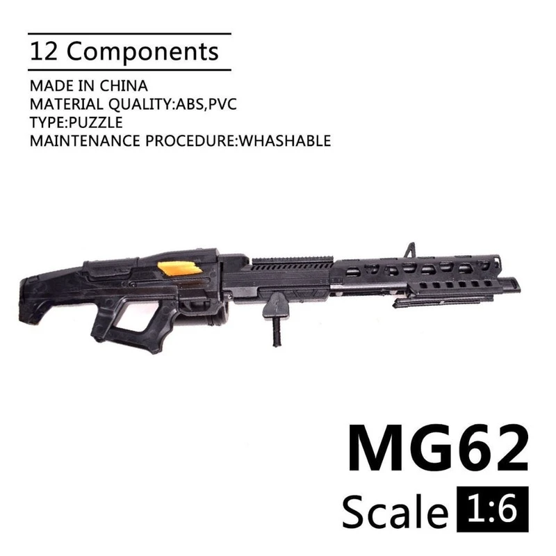 1/6 Scale MG62 Machine Gun For 12" Action Figure Rifle Model Weapon Soldier SWAT 