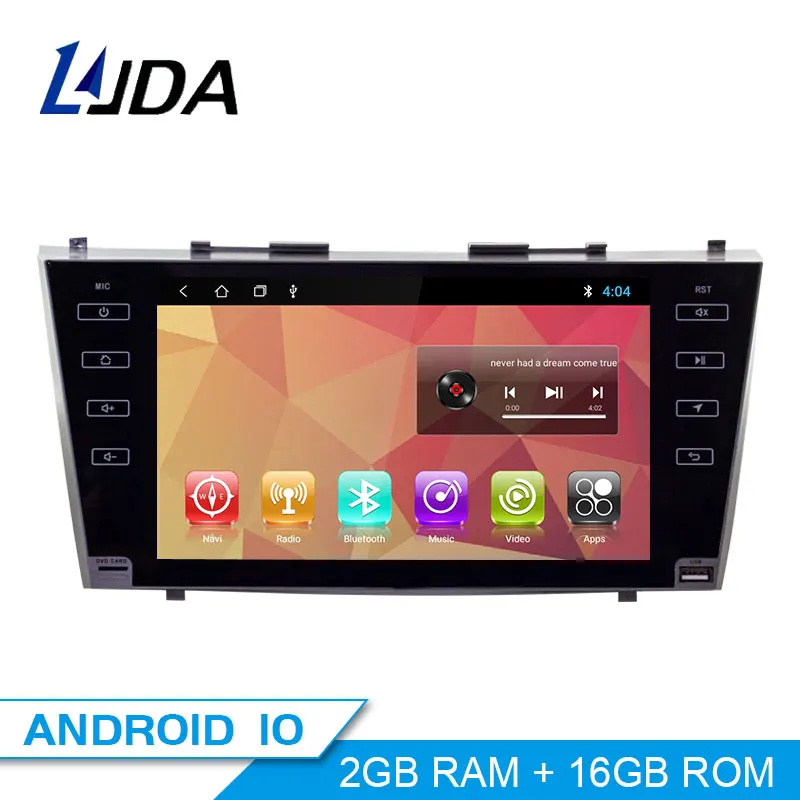 Автомагнитола LJDA с Android 10 0 2 Din для Toyota Camry 2007 2008 2009 мультимедийный плеер стерео