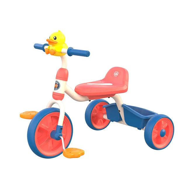 The New Cartoon Little Yellow Duck 1-6 Years Old Children's Tricycle Comfortable and Stable Anti-rollover Baby Pedal Bicycle 2