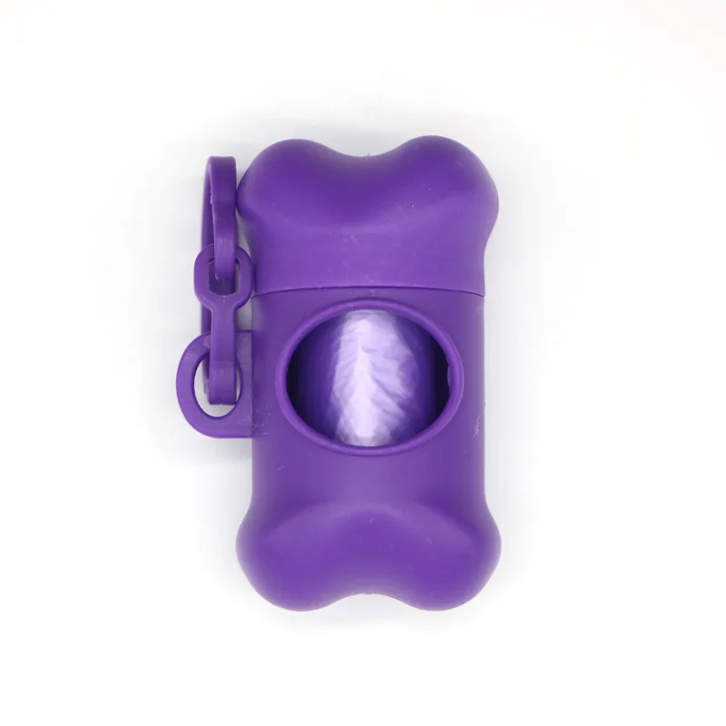 1 Set Purple Товары для домашних животных, сумки для кошачьих собак, сумки для какашек, диспенсеры для уличных собак, сумки для собак, сумки для мусора - Цвет: 1 Set Purple