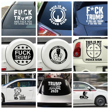 

Hot Cartoon Trump Stickers Ussr Funny Sticker On Car Stickers And Decals Rear Window Vinyl Car Styling