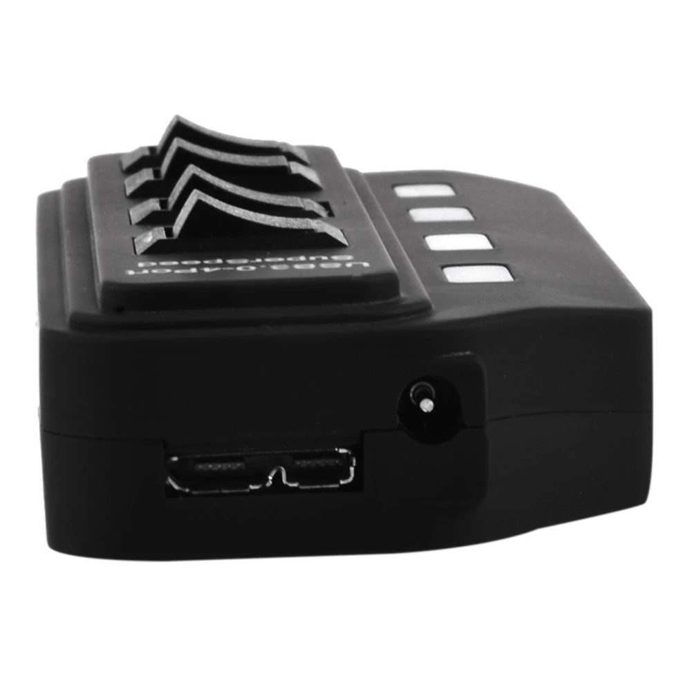 ABHU-USB 3.0 Hub, 4-Port Super Speed Powered USB Hub Splitter with independent Switch LED light for Laptops, Ultrabooks and Tabl