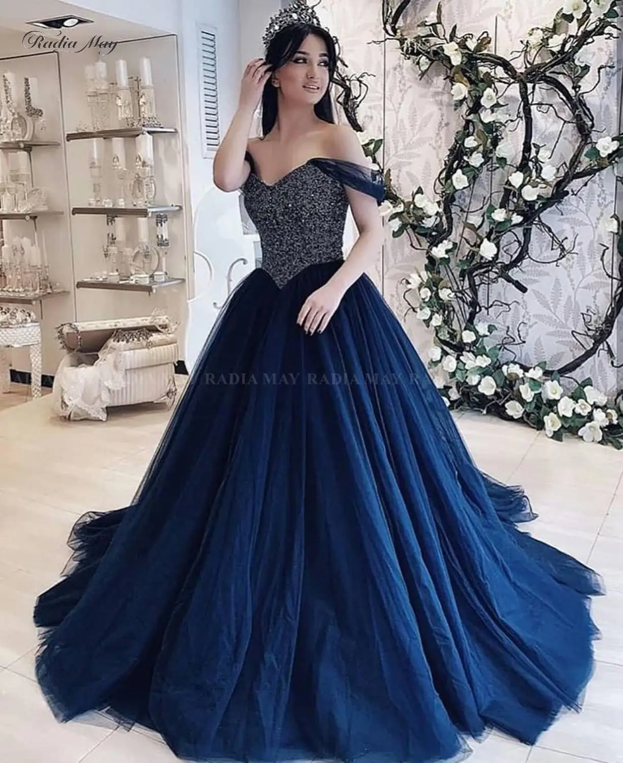 Арабские синие расшитые бусами фатиновые Бальные платья Vestidos de dulce 16 Бордовое платье для балла маскарада вечерние платья