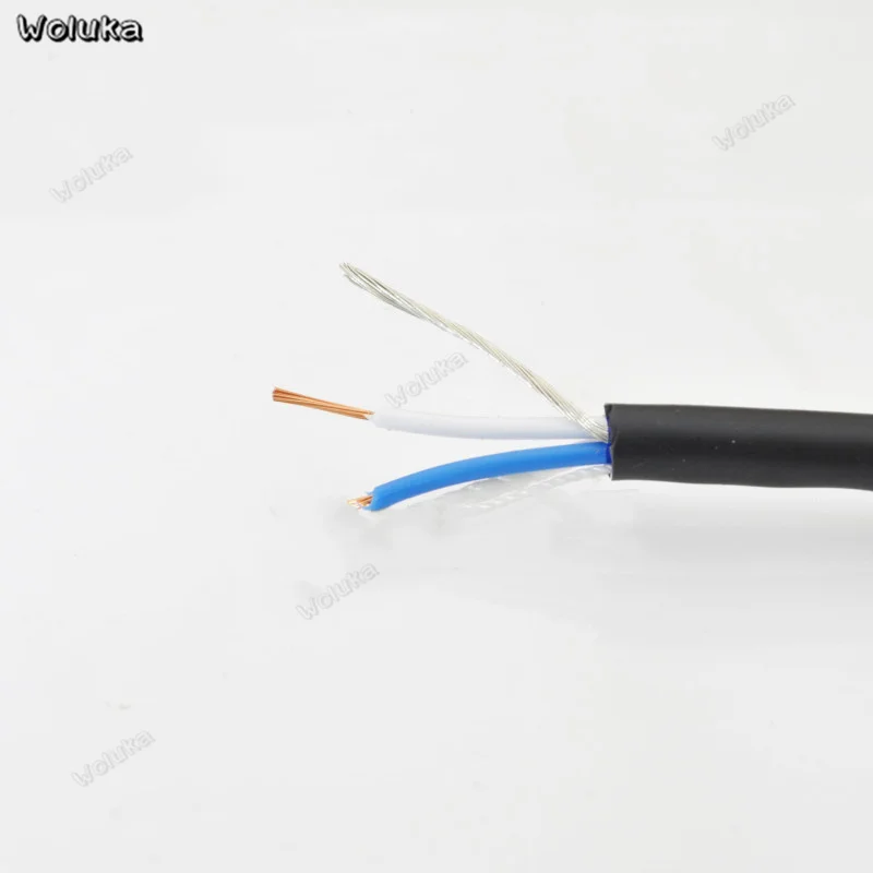 

1m 200m per roll 5mm black line pure-copper audio signal cable 2-core Single-channel microphone L-2E5AT CD50 W05