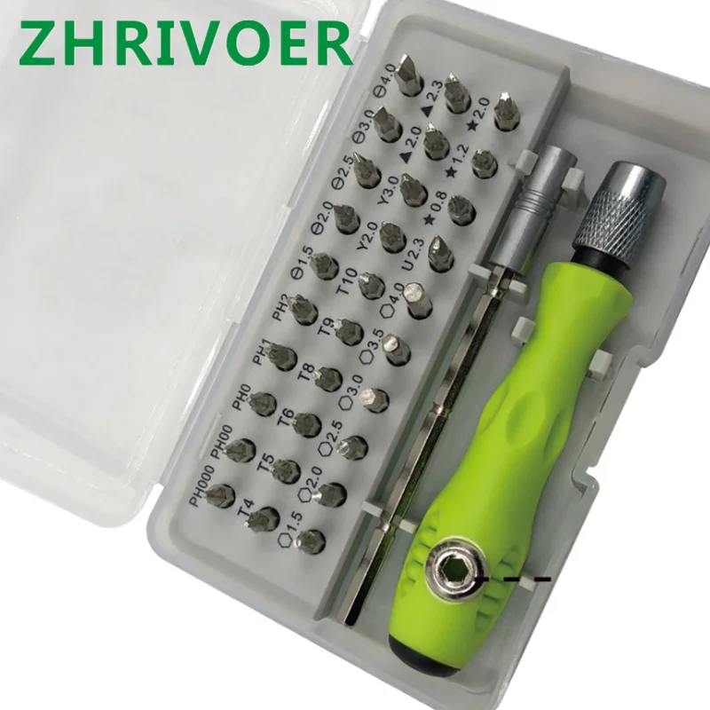 

32 in 1multi-functional screwdriver screwdriver set, clock andmobile phone disassembly and maintenance, household hardware tools