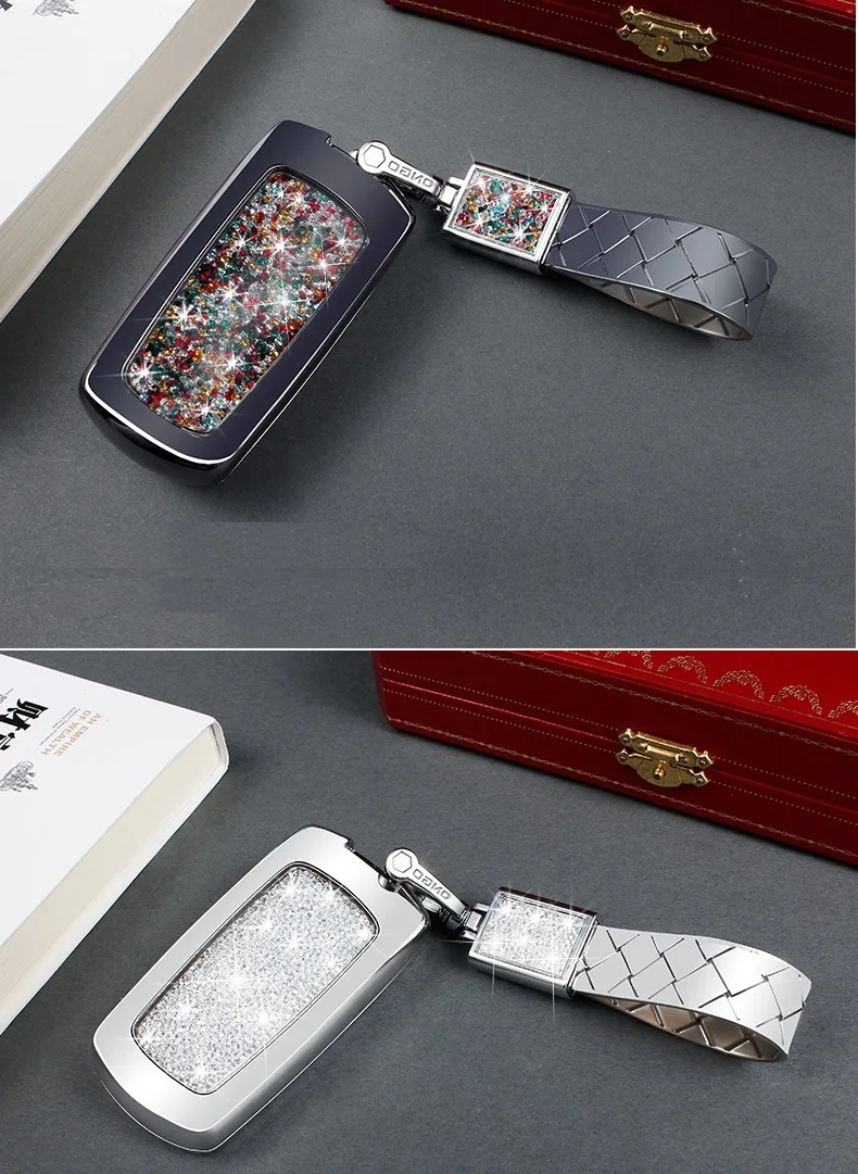 Car Key Case Diamond For Volkswagen Skoda Superb Magotan Passat B8 A7 Golf TiguanSmart Remote Fob Cover Keychain Bag Accessories