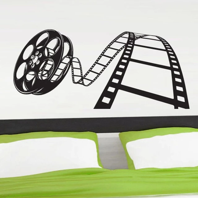 Large Movie Reel Tape Wall Decal Playroom Kids Room Cinema Film