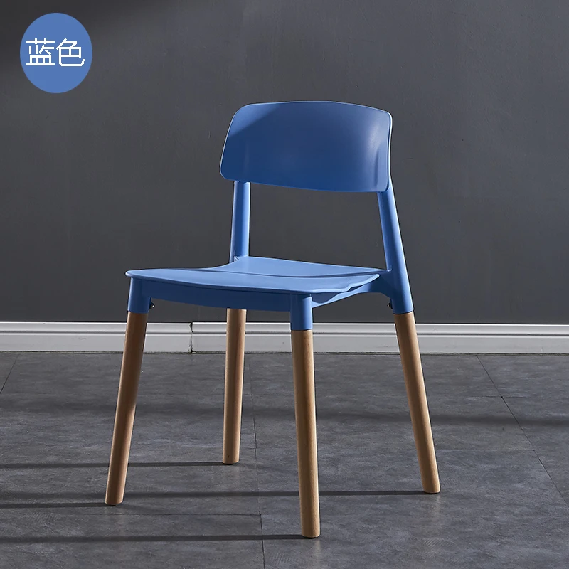

Nordic Modern Minimalist Plastic Chair Solid Wood leather Leisure and Restaurant Dining Chair Conference Chair Meeting green