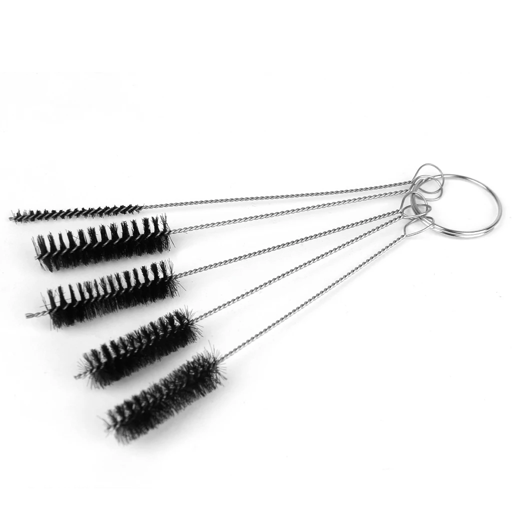 5pcs Wire  Machine Grip Nozzle Tip Cleaning Brushes Set For Glasses Bottle