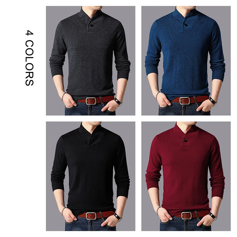 COODRONY Brand Fashion Turtleneck Sweater Men 2019 New Winter Thick Warm Sweaters Pull Homme Pure Merino Wool Pullover Men 93038