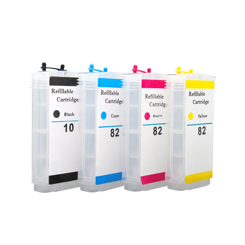 For HP 82 Refillable Ink Cartridge With ARC Chips HP 10 Ink Cartridge For HP Designjet 500 500ps 800 800ps 820MFP 815MFP Printer cheap printer ink