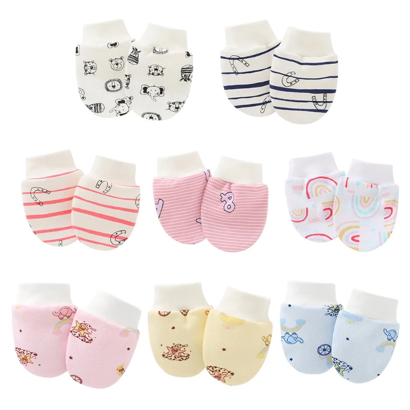 Baby Anti Scratching Gloves Soft Cotton Mitten Newborn Protection Face Scratch Mittens Infant