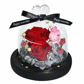 

Glass cover eternal flower gift Eternal flower gift symbol of health and longevity the preferred gift Mother's Day