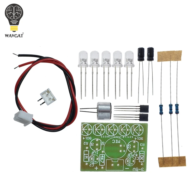 Электронный Забавный комплект Голосовое управление музыкальные лампы светодиодный световая Мелодия изделия «сделай сам» Набор обучения Электронные НАБОРЫ PCB лаборатория