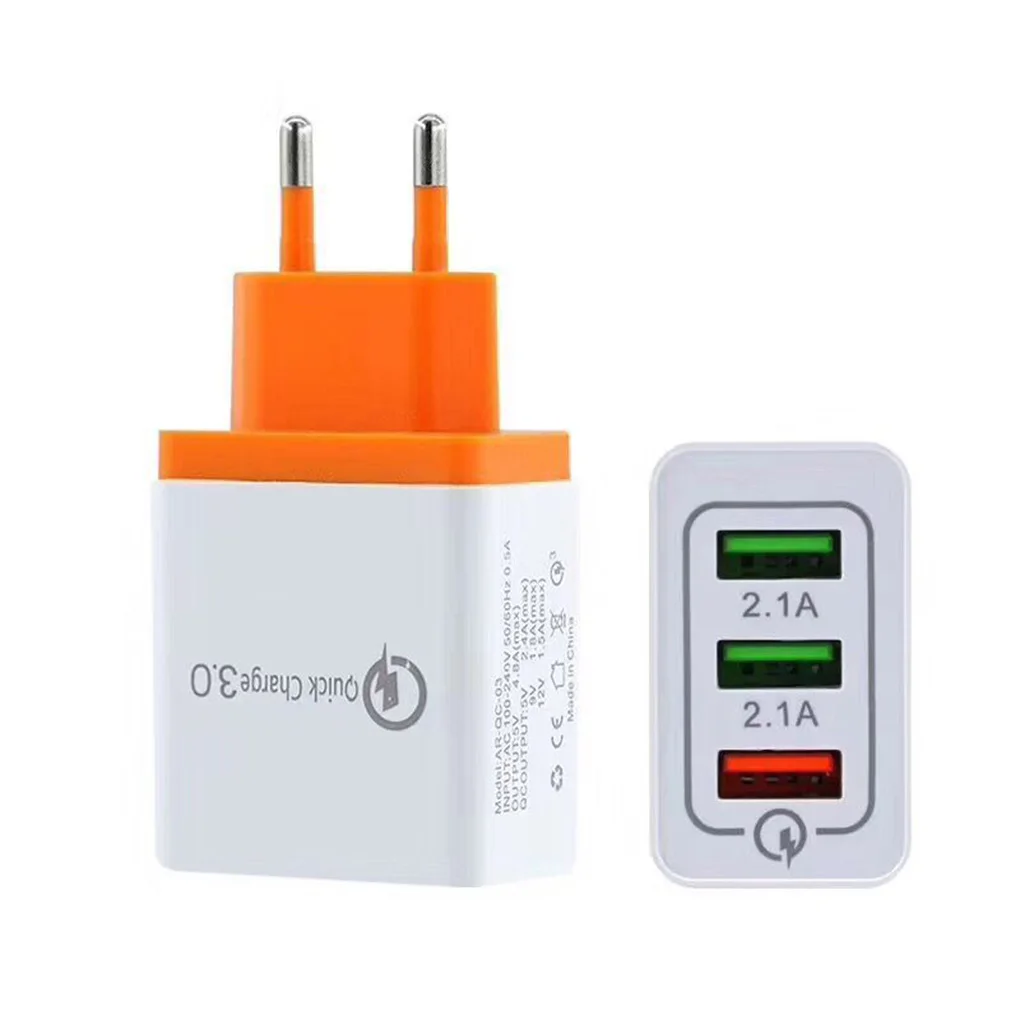 Смарт путешествия 3 USB зарядное устройство адаптер настенный портативный Быстрый Мобильный телефон зарядка для iPhone для Android EU/US Plug