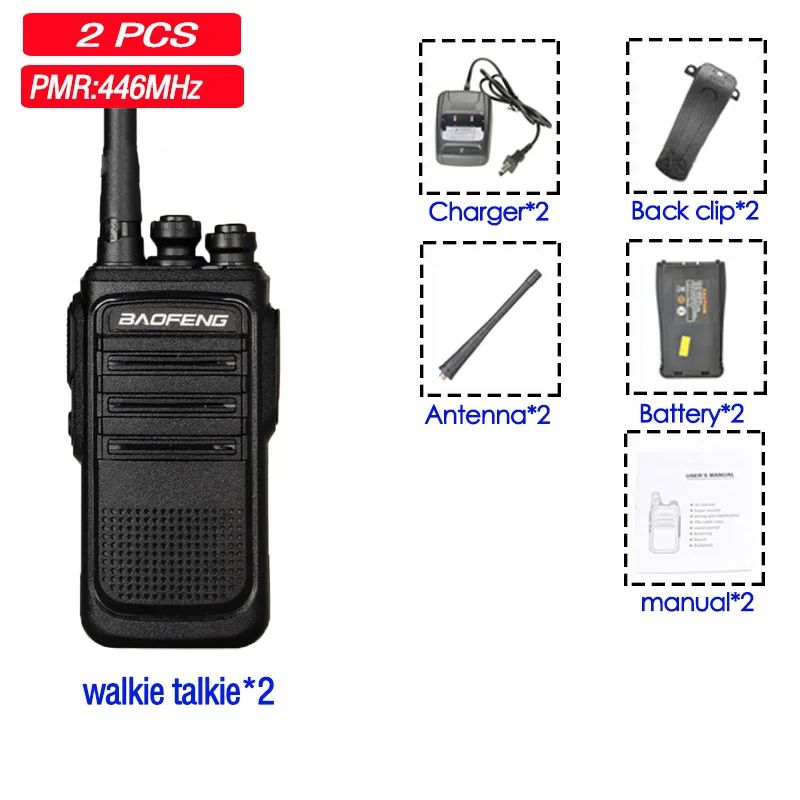 2pcs 2 шт. baofeng BF-N8 рации Портативная радиостанция UHF портативный Радиоприемник HF трансивер Civil walkie-talkie - Цвет: 2pcs