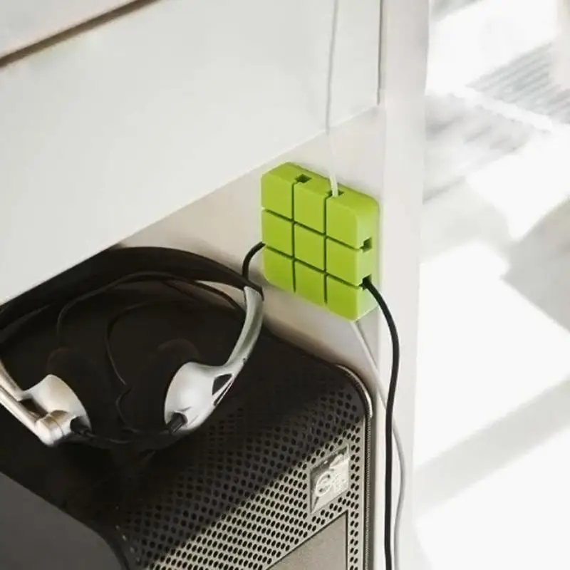 Multi-function Rectangle Wire Clip Organizer Cord Cable Manager for Office