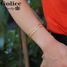 Golicc Crystal Hollow Naam Armband Met Steen Bar Armband Custom Naam Gepersonaliseerde Armbanden Strass Voor Werkelijke Foto 'S Golicc Crystal Hollow Naam Armband Met Steen Bar Armband Custom Naam Gepersonaliseerde Armbanden Strass Voor Werkelijke Foto 'S
