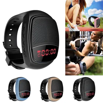 

Mini 5.0 Stereo Portable Wireless HIFI BluetoothSports Watch AUX Portable Mini Wrist Stereo Sport Speaker