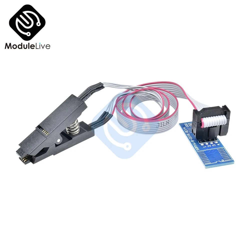 CH340G CH341 24 25 серии флэш-память EEPROM BIOS USB программатор SOP8 SOIC8 SOP Формат Флэш-чип IC тестовые зажимы разъем Adpter инструменты